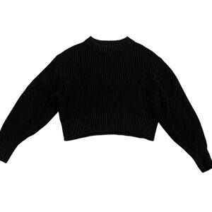 Cotton Candy LA Crop Top Black Ribbed Sweater Women’s Size S